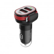 Car Charger Hippo Whist 4.4A (Auto Detect + Build in Cable)